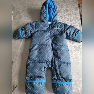 Columbia Snowsuit Infant 3-6 Months 1 Piece Hood Down Insulated Winter Be Ready